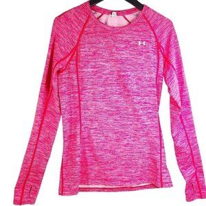 Under Armor Heathered Pink Pullover Fleece Lined Thermal Active Top